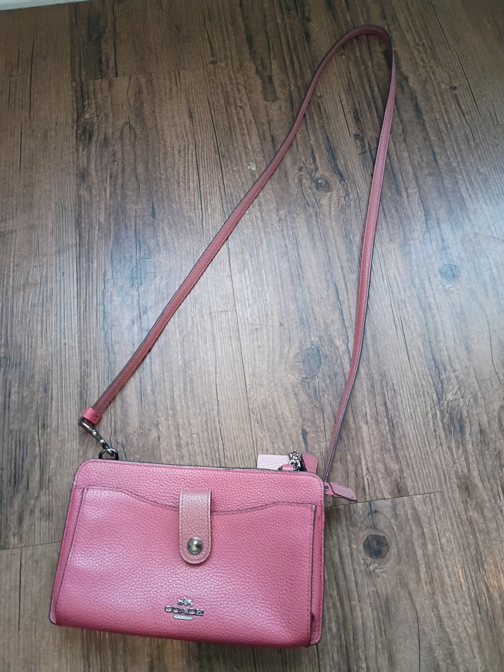 Coach Pink Leather Crossbody Bag